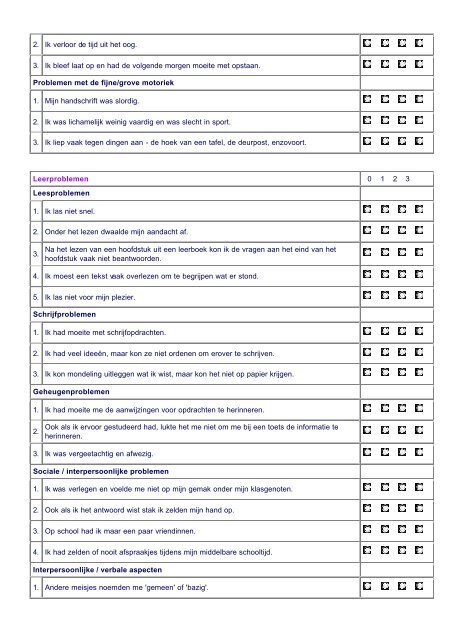 De Self-Assessment Symptom Inventory (SASI) voor meisjes ... - PsyQ