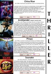 DVD KATALOG - THRILLER - Biografen Elektra