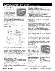 Nasal/Gastrostomy Tubes (continued on next page) - Mercury Medical