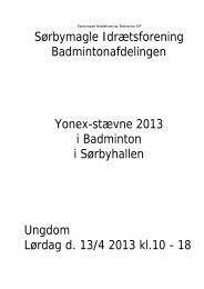 Program for stævnet 2013 - Sørbymagle Idrætsforening