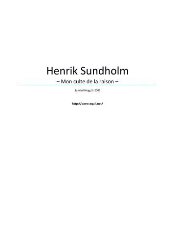 dessa samlade verk - Henrik Sundholm