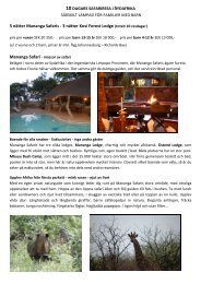 5 nätter Mananga Safaris - 3 nätter Kosi Forest ... - African Adventure