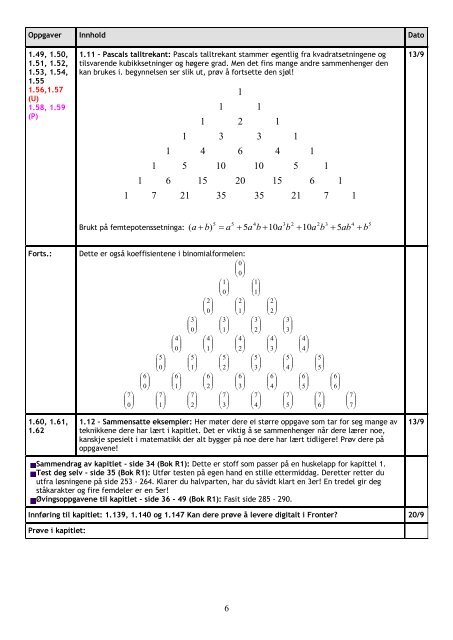 Kombinatorikk/sannsynl. - Matematikk på nett