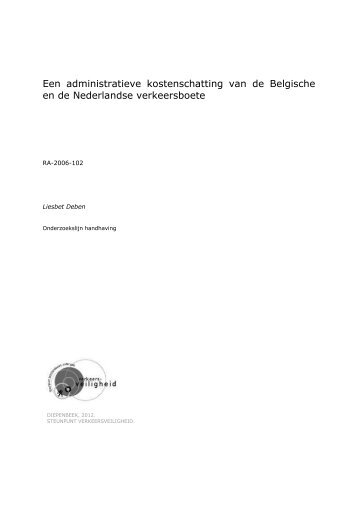 Een administratieve kostenschatting van de Belgische en de ...