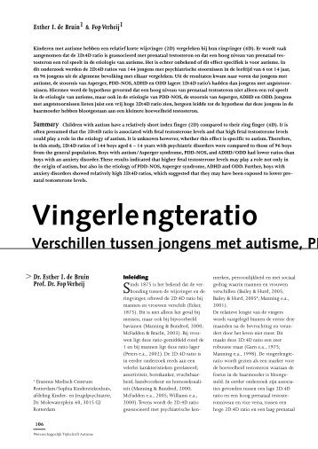 200703-vingerlengteratio.pdf - Wetenschappelijk Tijdschrift Autisme