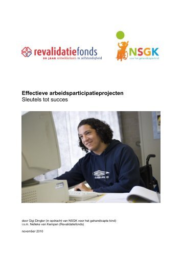 Effectieve arbeidsparticipatieprojecten - Nederlandse Stichting voor ...