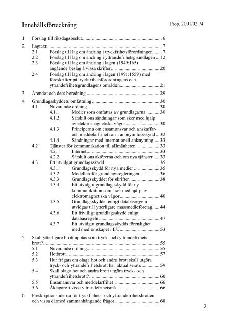 Yttrandefrihetsgrundlagen och Internet - Regeringen