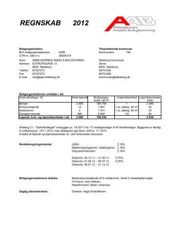 AAB afd 00 regnskab 2012 (561,15 KB) - Om AAB Silkeborg