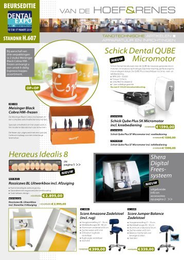 Schick Dental QUBE Micromotor Heraeus Idealis 8 - Van de Hoef ...