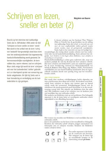 Schrijven en lezen, sneller en beter (2) - Schrift