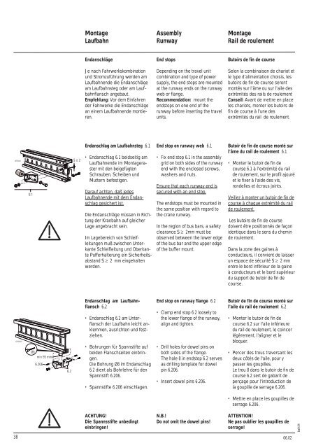 Kleinkrantechnik Small Crane Technology Techique de monorails et ...