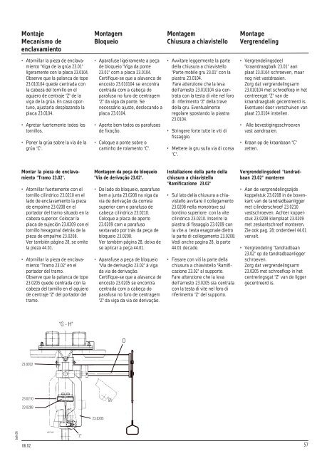 Kleinkrantechnik Small Crane Technology Techique de monorails et ...