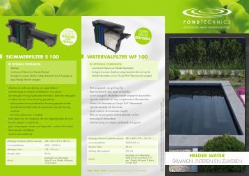 SkimmERfiLTER S 100 WATERVALfiLTER Wf 100 - Helder Vijveren