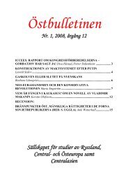 Bulletin nr 1, 2008-04-01 - Sällskapet för studier av Ryssland, Central