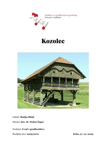 Kozolec - Student Info