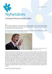 Nyhetsbrev - Sverigedemokraterna i Skåne län