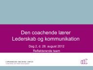 Reflekterende team - Copenhagen Coaching Center