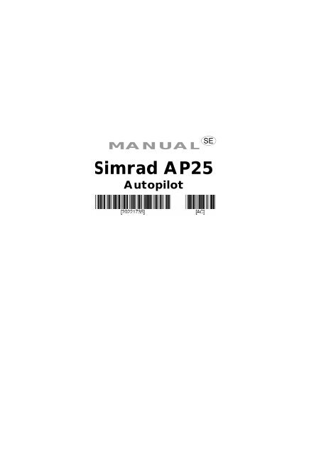 20221735C AP25 Autopilot Manual Swedish - Bryggan i Väst