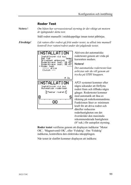 20221735C AP25 Autopilot Manual Swedish - Bryggan i Väst