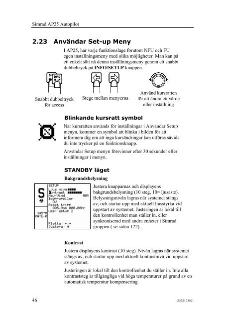 20221735C AP25 Autopilot Manual Swedish - Bryggan i Väst