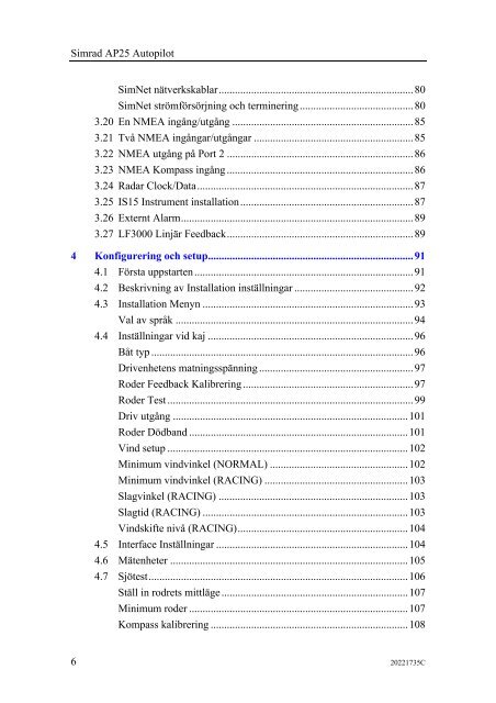 20221735C AP25 Autopilot Manual Swedish - Bryggan i Väst