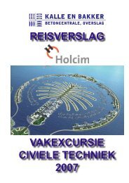 REISVERSLAG VAKEXCURSIE CIVIELE TECHNIEK 2007 - Pegas