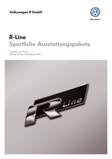 R-Line Sportliche Ausstattungspakete - Volkswagen AG