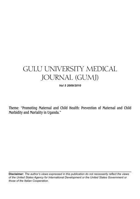 GULU UNIVERSITY MEDICAL JOURNAL