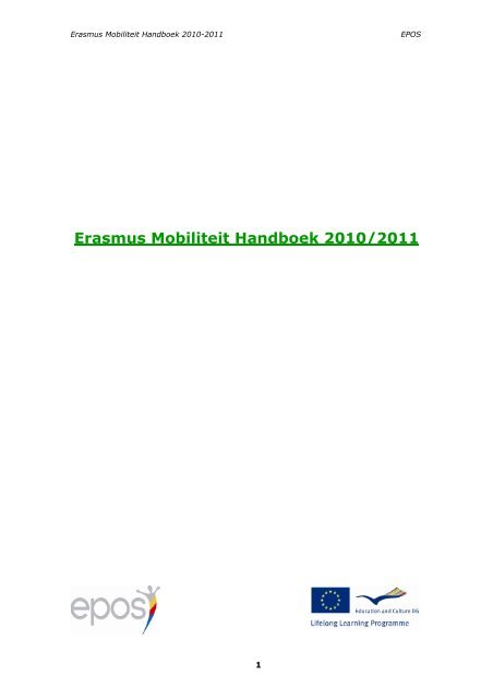 Erasmus Mobiliteit Handboek 2010/2011 - Epos