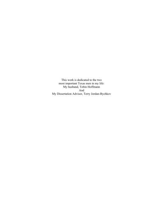 The Dissertation Committee for Judith L - The University of Texas at ...