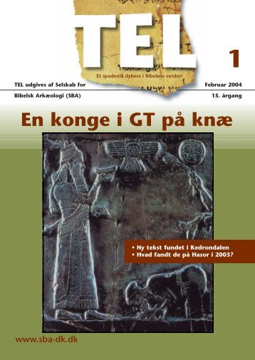 TEL 1/2004 gr¿n - Selskab for Bibelsk Arkæologi