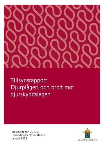 Tillsynsrapport 2013 2.pdf - Åklagarmyndigheten