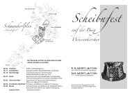 Scheibnfest auf der Burg Weissenkirchen Fr 8. Juli 2011, ab 17 Uhr