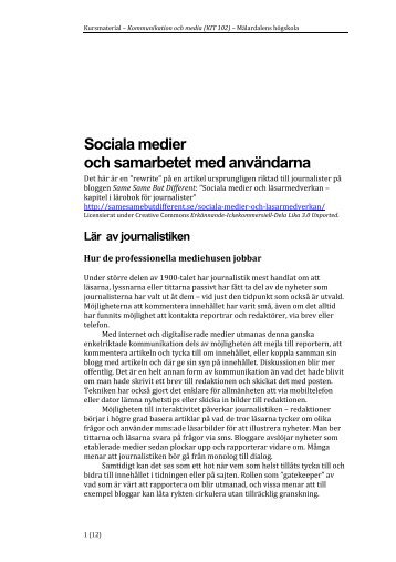 Sociala medier och samarbetet med användarna - Dream Train ...