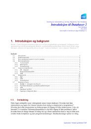 Introduksjon til Databaser 2 - Høgskolen i Sør-Trøndelag