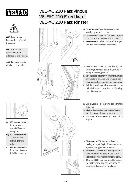 Montagevejledning Installation guide Montagevägledning ...