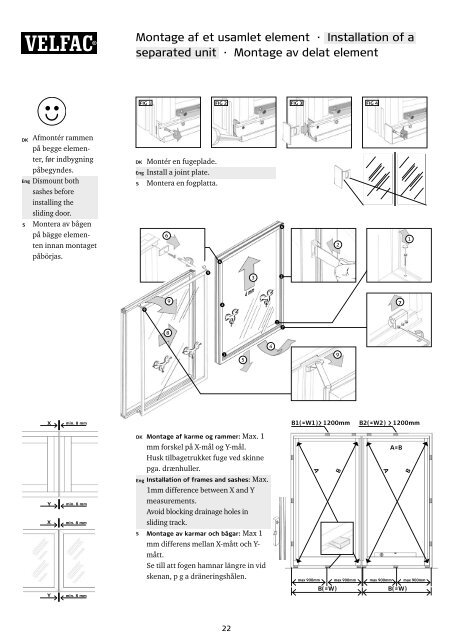 Montagevejledning Installation guide Montagevägledning ...