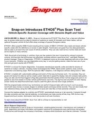 Snap-on Introduces ETHOS Plus Scan Tool