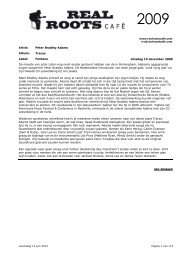CD reviews 2011 - Real Roots Cafe