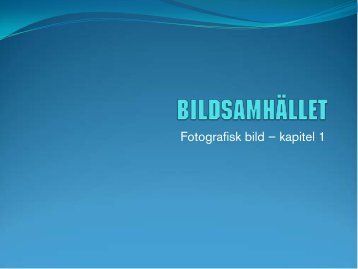 Bildsamhället och den subjektiva bilden - LBS Gymnasium Halmstad