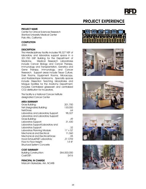 Low Resolution Firm Brochure - Research Facilities Design