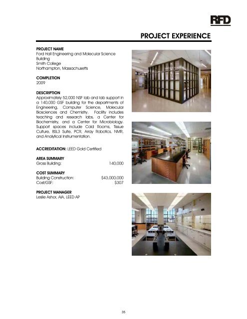 Low Resolution Firm Brochure - Research Facilities Design