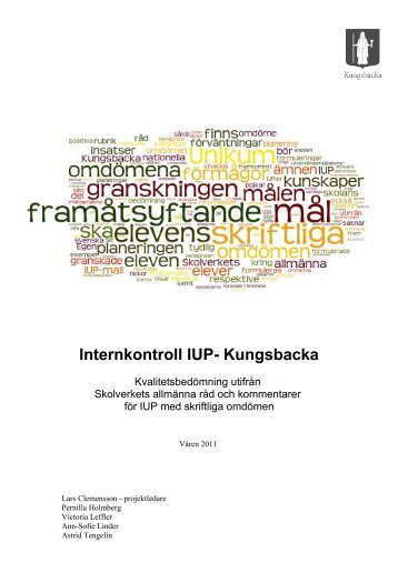 Intern kontroll av IUP_2011 - Kungsbacka kommun