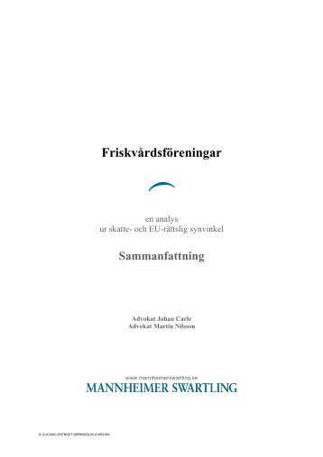 Mannheimer & Swartlings analys av ideella föreningar - Frisk