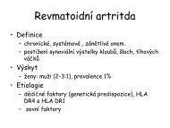 Revmatoidní artritida - FNOL