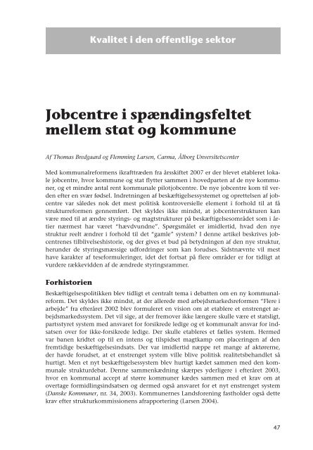 Download rapport - Center for Alternativ Samfundsanalyse