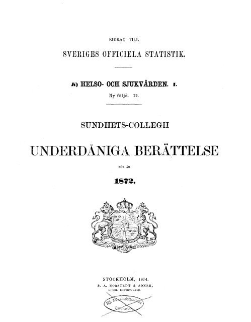 Bidrag till Sveriges officiella statistik. KI. Hälso - Statistiska ...