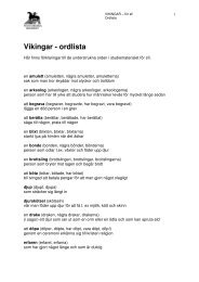 Vikingar - ordlista