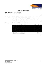 B3 – 1.2.1 Coördinatie en gezagsstructuur - Gemeente Bergen