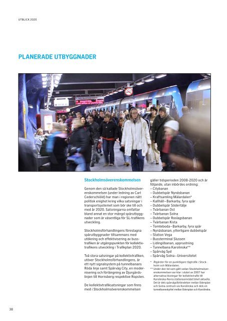 Trafikplan 2020 - SL